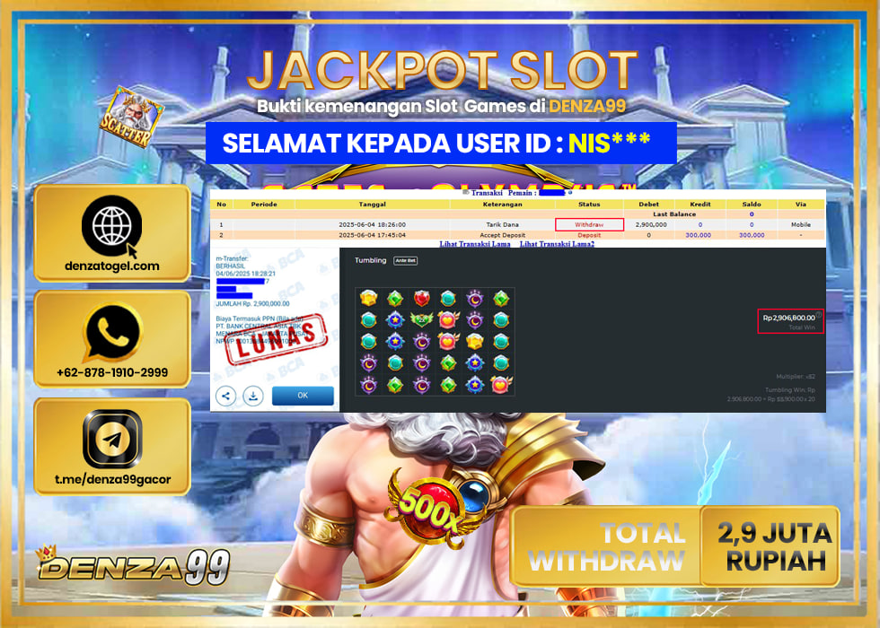 HAGOSLOT JACKPOT TOGEL PASARAN TOTOMACAU Rp.13.000.000.,- LUNAS